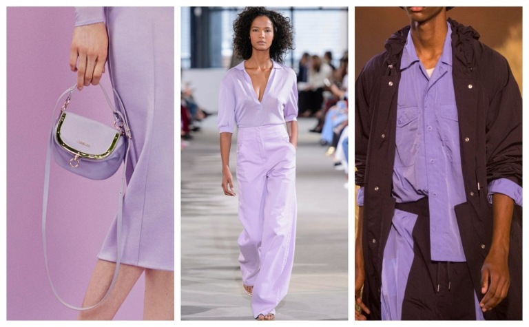 Lila Trendfarbe Herbst Outfits Ideen für die Arbeit Hosenanzug für Frauen