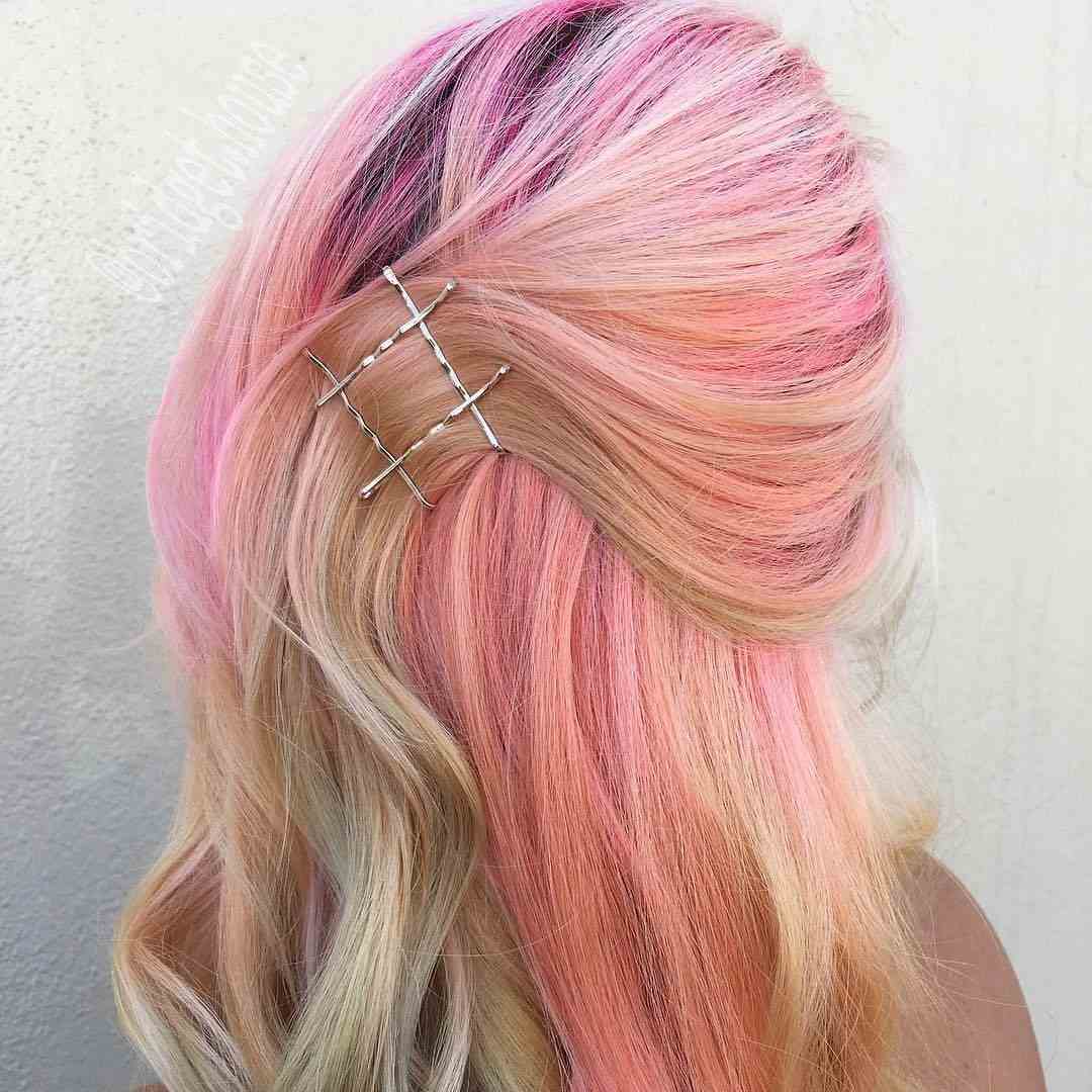 Oktoberfest hairstyles simple pastel pink hair color long bob hair cut styles