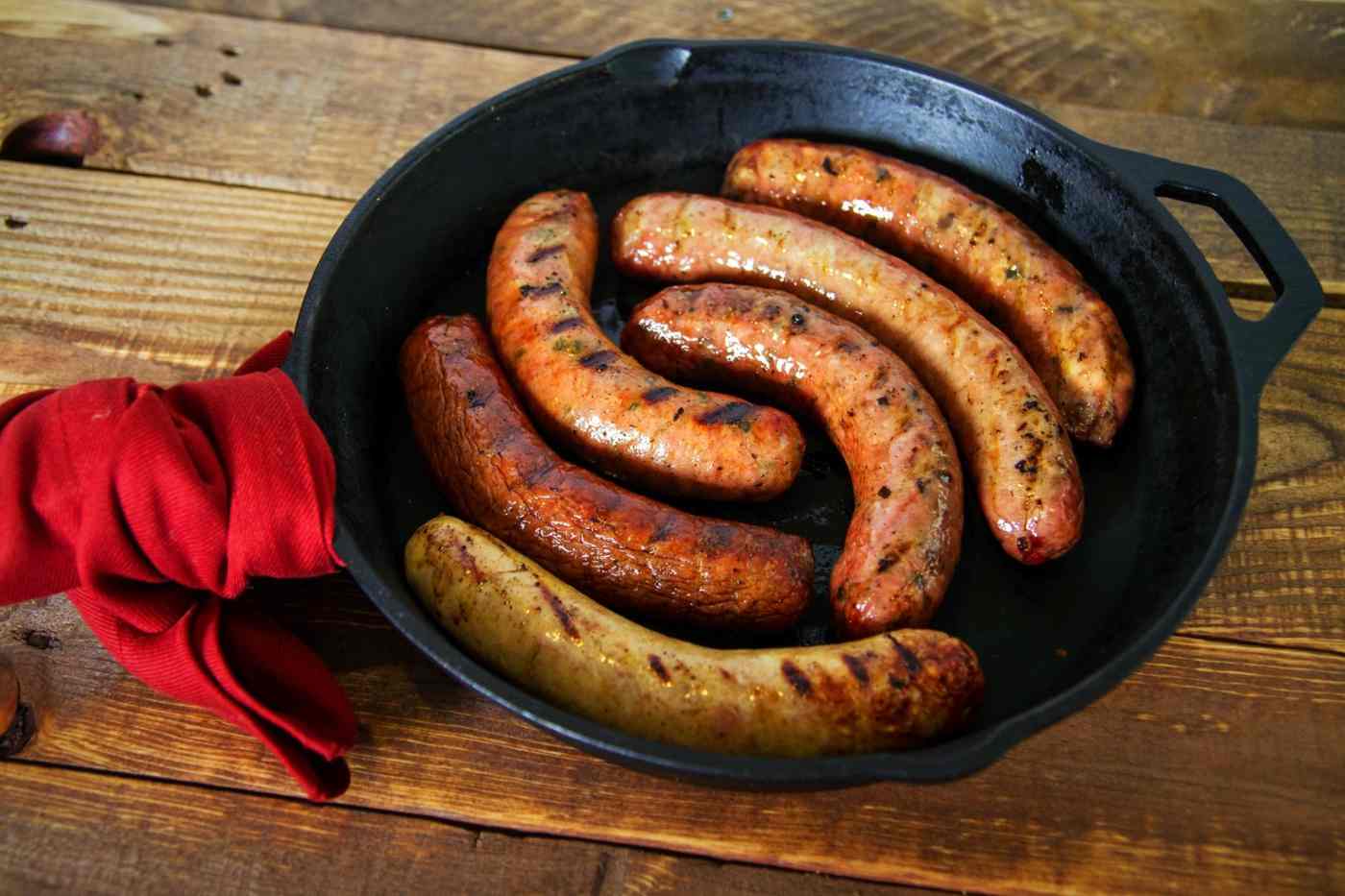 Oktoberfest recipes with roast sausages for grilling sandwiches as snacks
