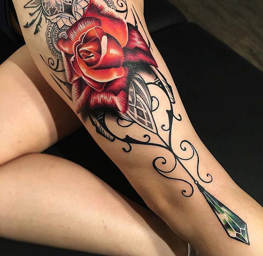 Ornament Tattoo Thighs Woman Tattoo Design Rose Mandala Meaning