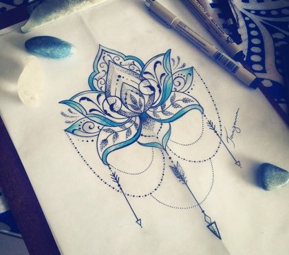 Ornament Tattoo Vorlagen Mandala Tattoodesign Lotus Blume