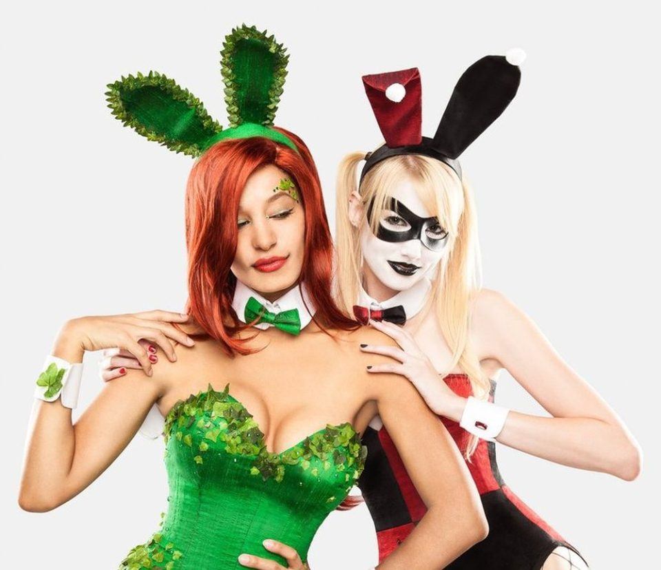 Poison Ivy Halloween Kostüme selber basteln einfach Karneval Makeup mit Anleitung
