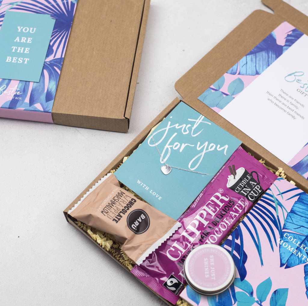 Schokoladenbox selber machen Inhalt Geburtstagsgeschenk für beste Freundin Ideen