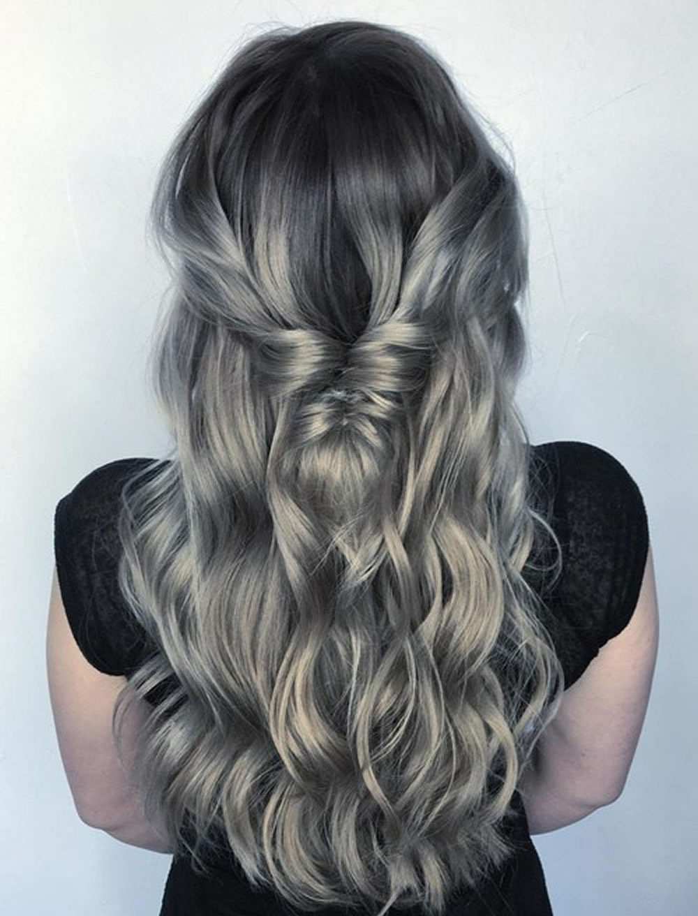 Silver hair dye dark hire Ombre Look Hairstyles quick idea