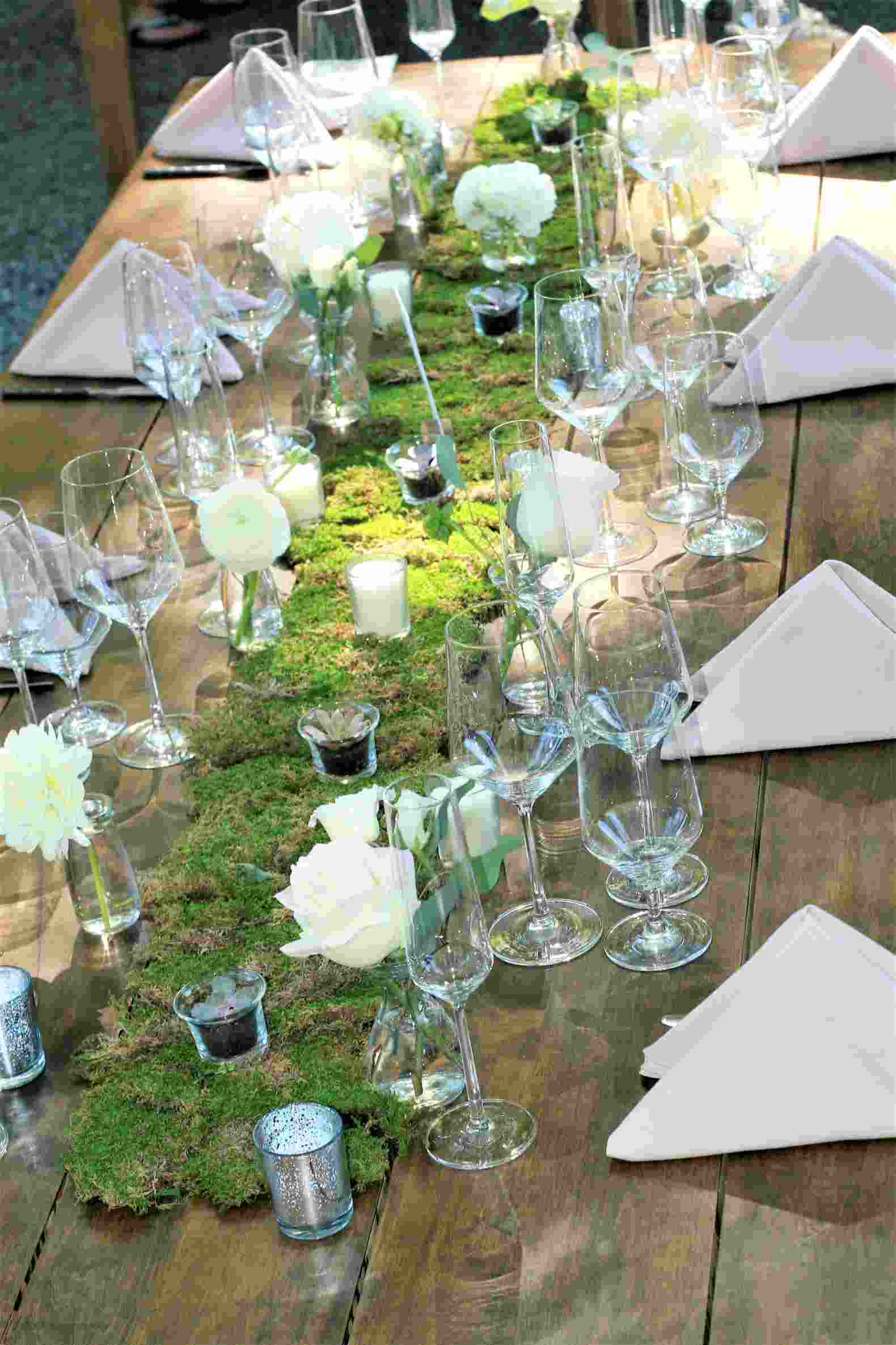 Make a table deco with moose wedding in the garden Decoideen for yourself