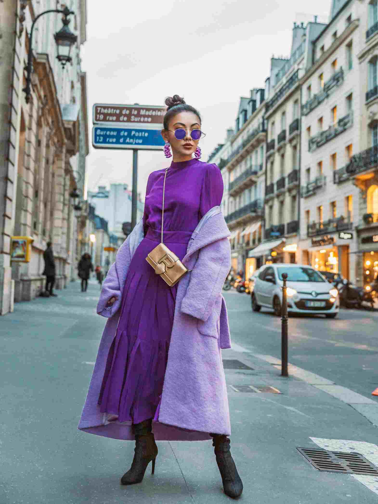 Violet Outfits combine ideas for women's rock with wool coat