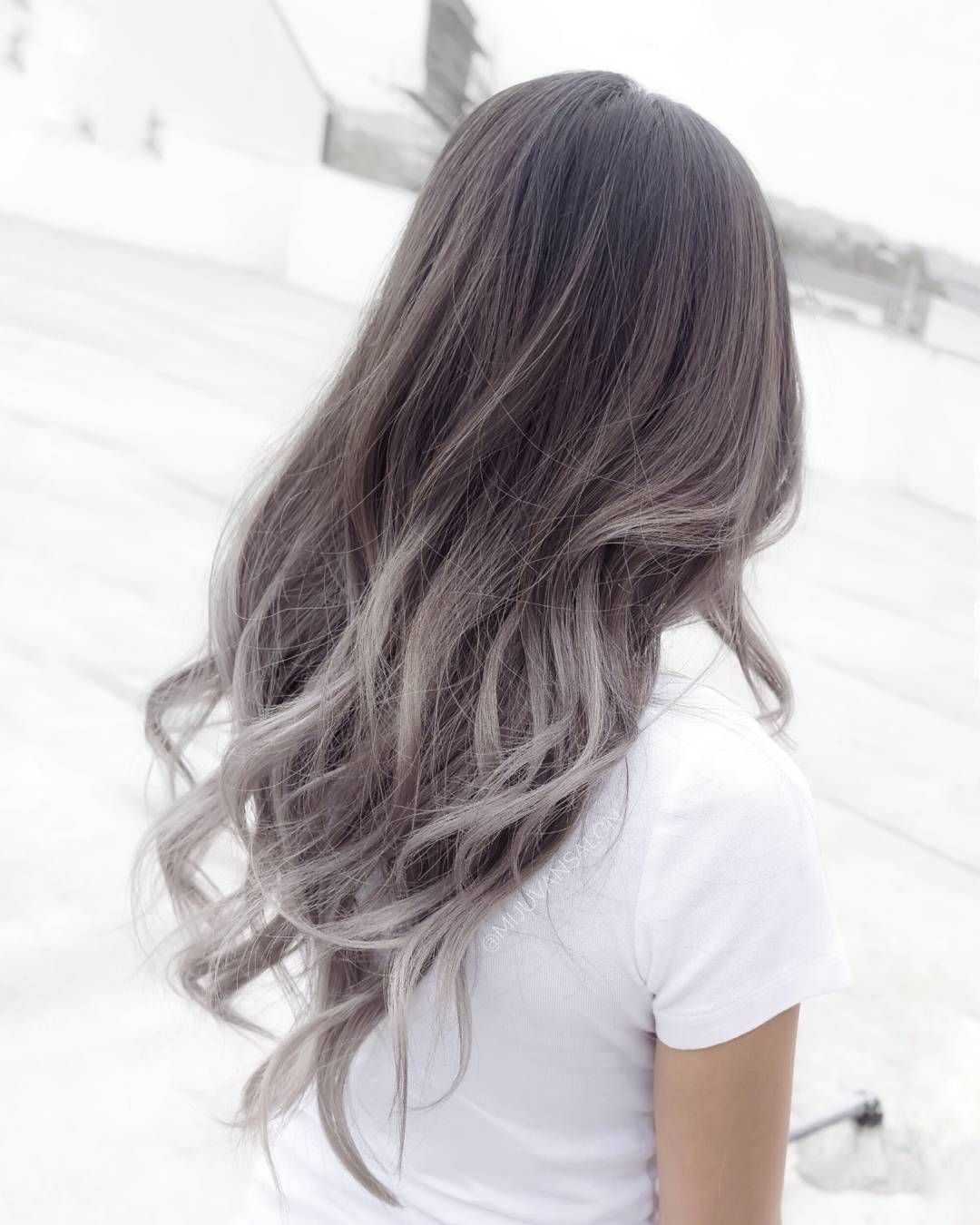 brown hair gray gray silver shades Ombre Look Hair trends women