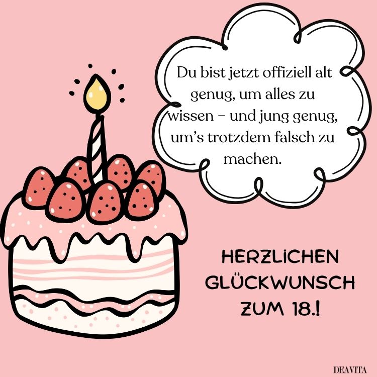 glückwünsche zum 18. geburtstag witzig