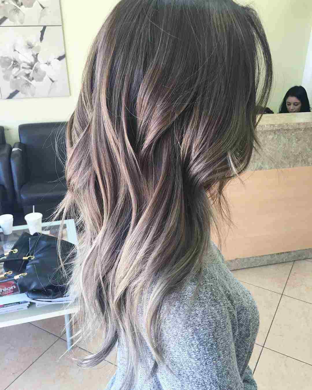 gray shades of color Blondierung Haarpflege braun Haarfarbe