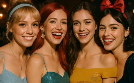 halloween kostüm für 4 personen disney prinzessinnen