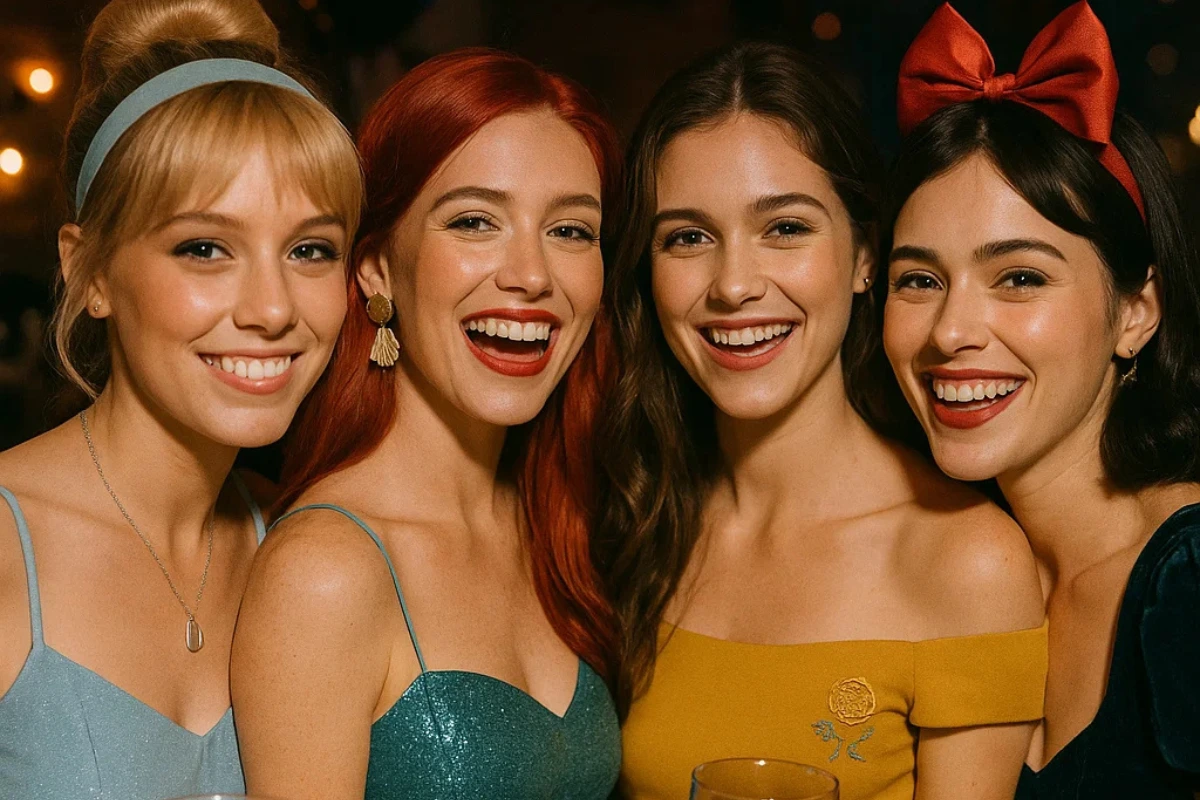 halloween kostüm für 4 personen disney prinzessinnen