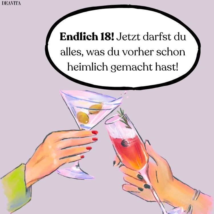 lustige glückwünsche zum 18. geburtstag mädchen