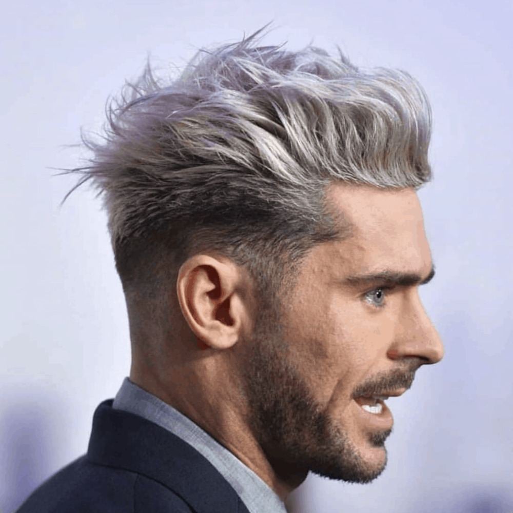 Männer schwarze strähnen haare graue Haare färben