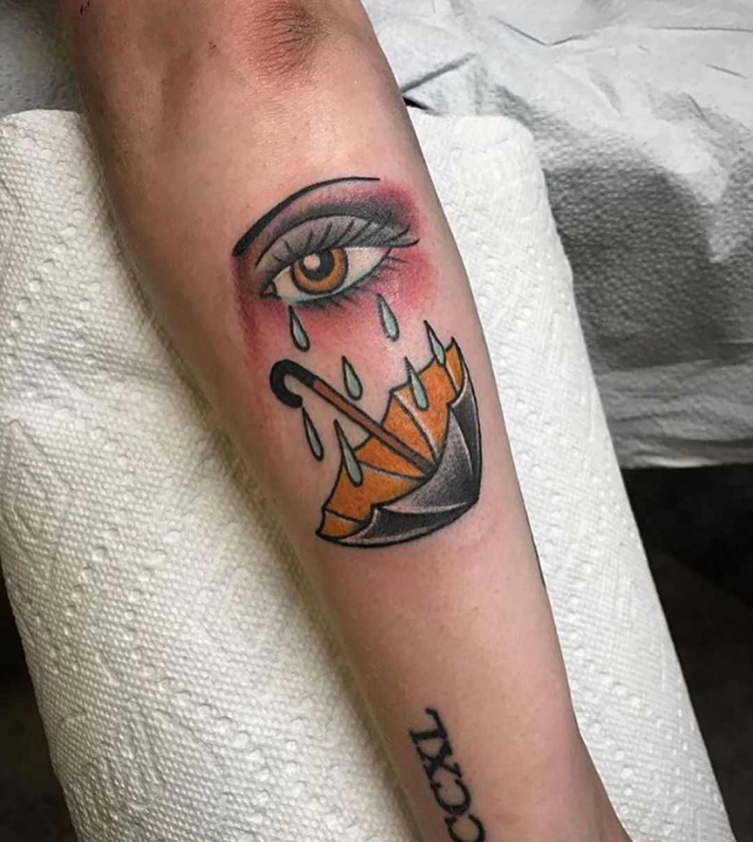 Auge Tattoo Bedeutungen Regenschirm Tattoodesign Frauen klein