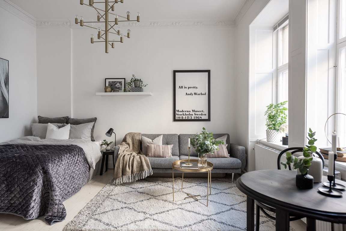 Bed For Living Bedroom Decor Ideas Scandinavian Style