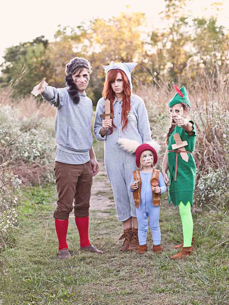 Familien Gruppenkostüm Ideen Karneval Kostüme selber basteln