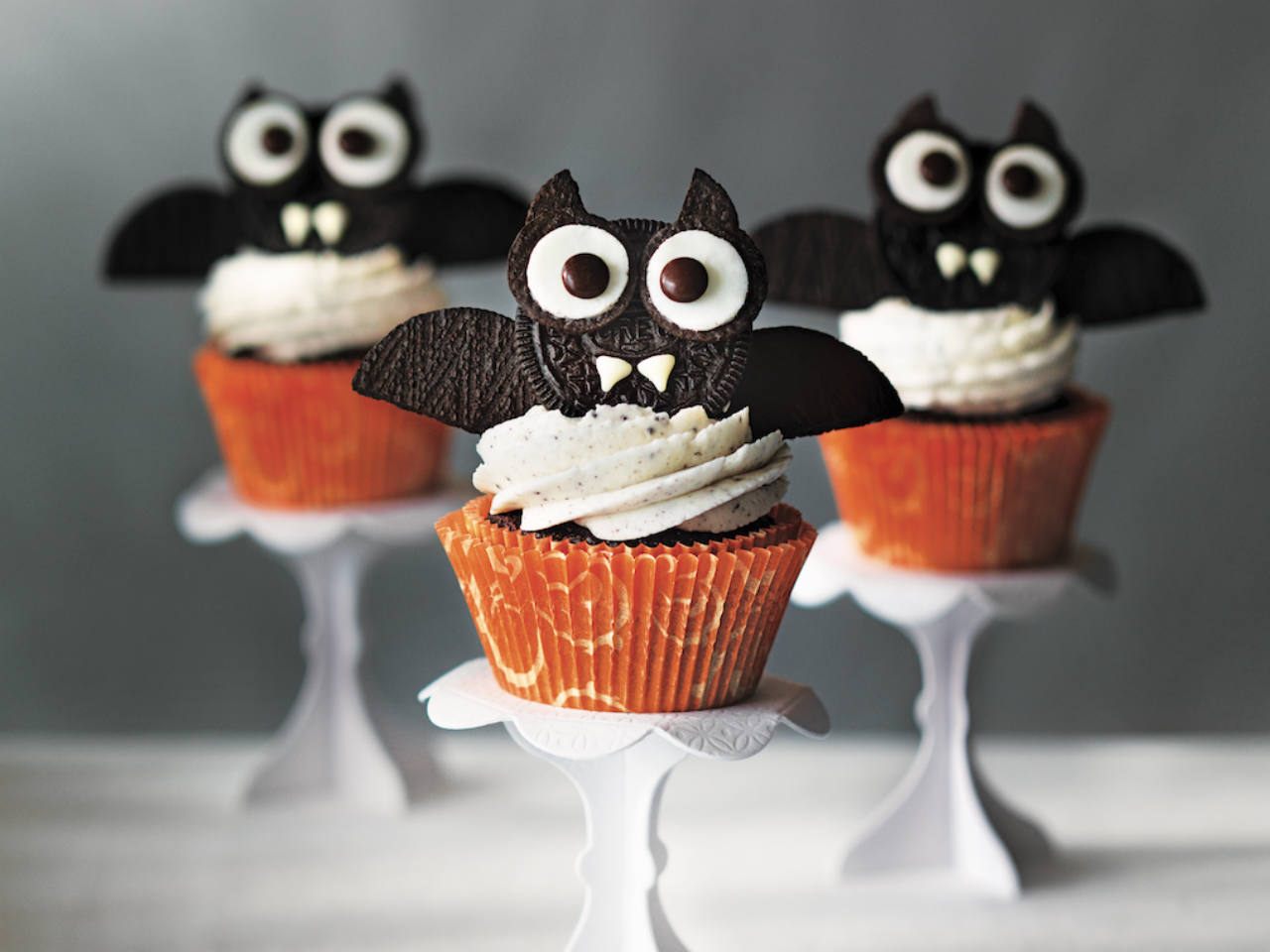 Halloween Fledermaus Muffins Rezept Party Snacks zubereiten einfach