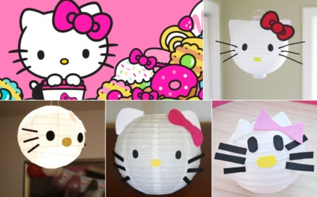 Hello Kitty Laterne Ideen zum Basteln mit Kindern für den Laternenumzug