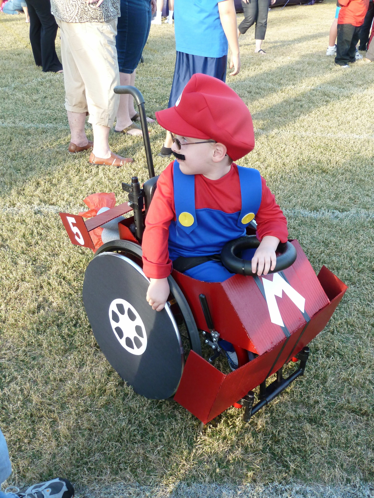 Kostüm für Rollstuhlfahrer Kinder Supermario Karneval-Kostüm