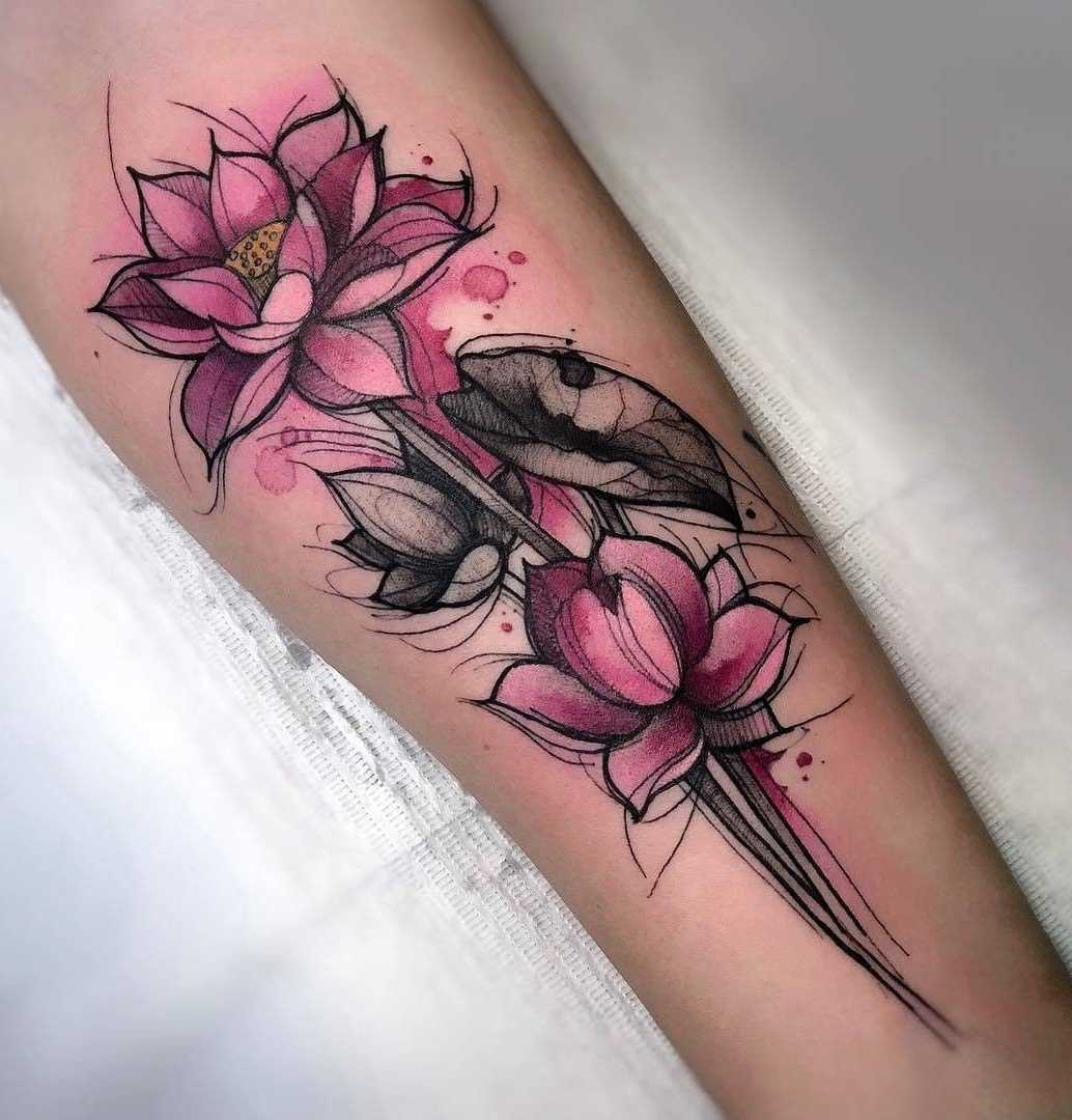 Lotus Flower Tattoo Design Mandala Tattoo Ideas for Forearm Women