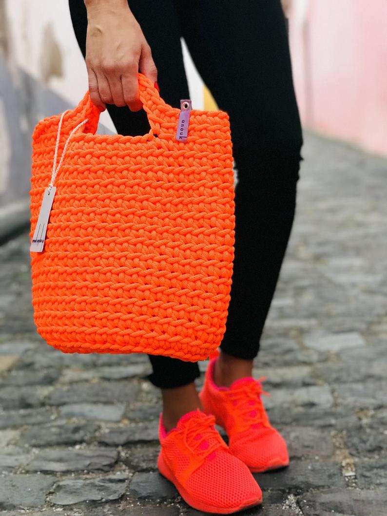 Orange Tasche kombinieren Herbst Outfits lässig F