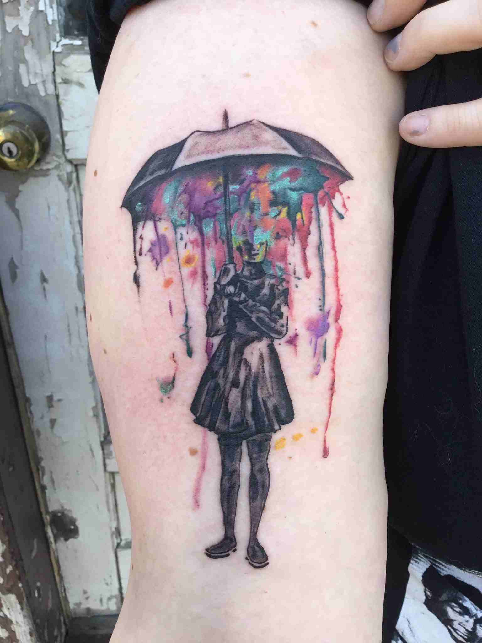 Regenschirm Tätowierung Watercolors Tattootrends 2019