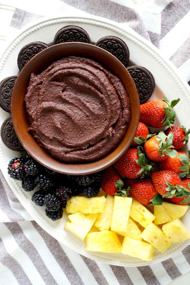 Schokoladen Hummus Rezept kalorienarm gesunde Snacks beim Abnehmen
