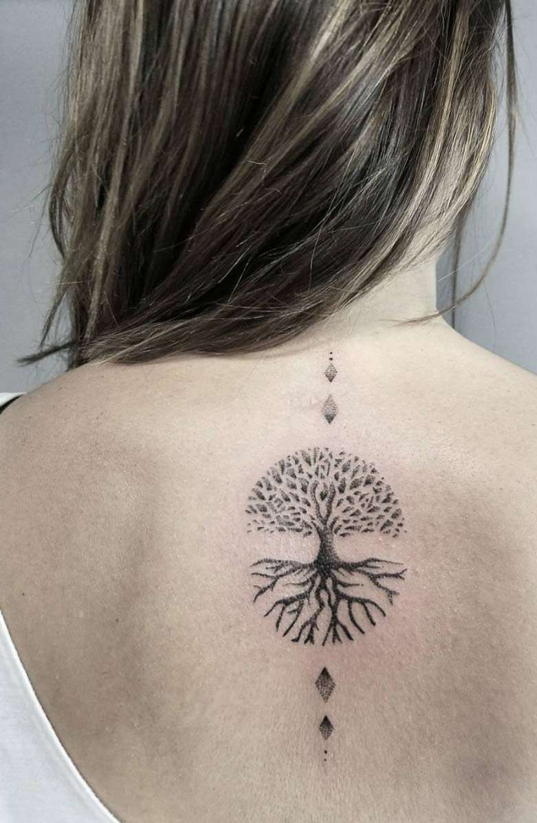 Tattoo Bedeutung Baum des Lebens Rücken-Tattoo Ideen klein