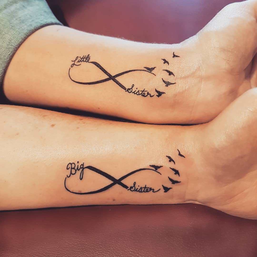 Unendlich Zeichen Tattoodesign Handgelenk Tattooideen für beste Freundinnen