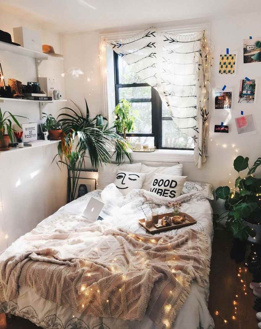 Zimmer Deko Tumblr mit Lichterketten dekorieren