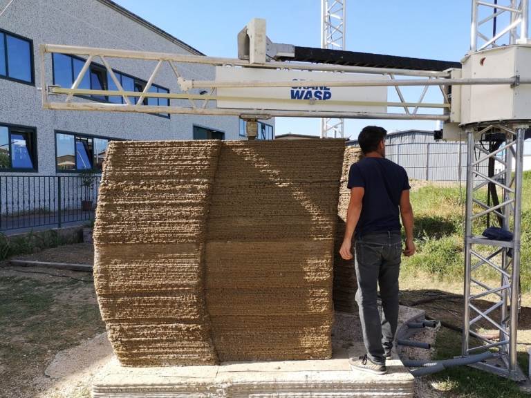 crane wasp italienische firma 3d drucker für nachhaltiges wohnen
