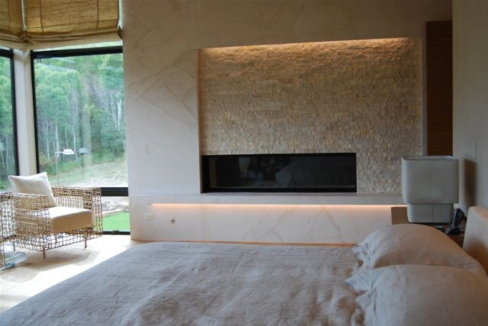 indirect wall lighting with led strip in the bedroom