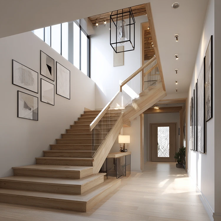 Modernen Treppenaufgang gestalten mit einer Wandgalerie