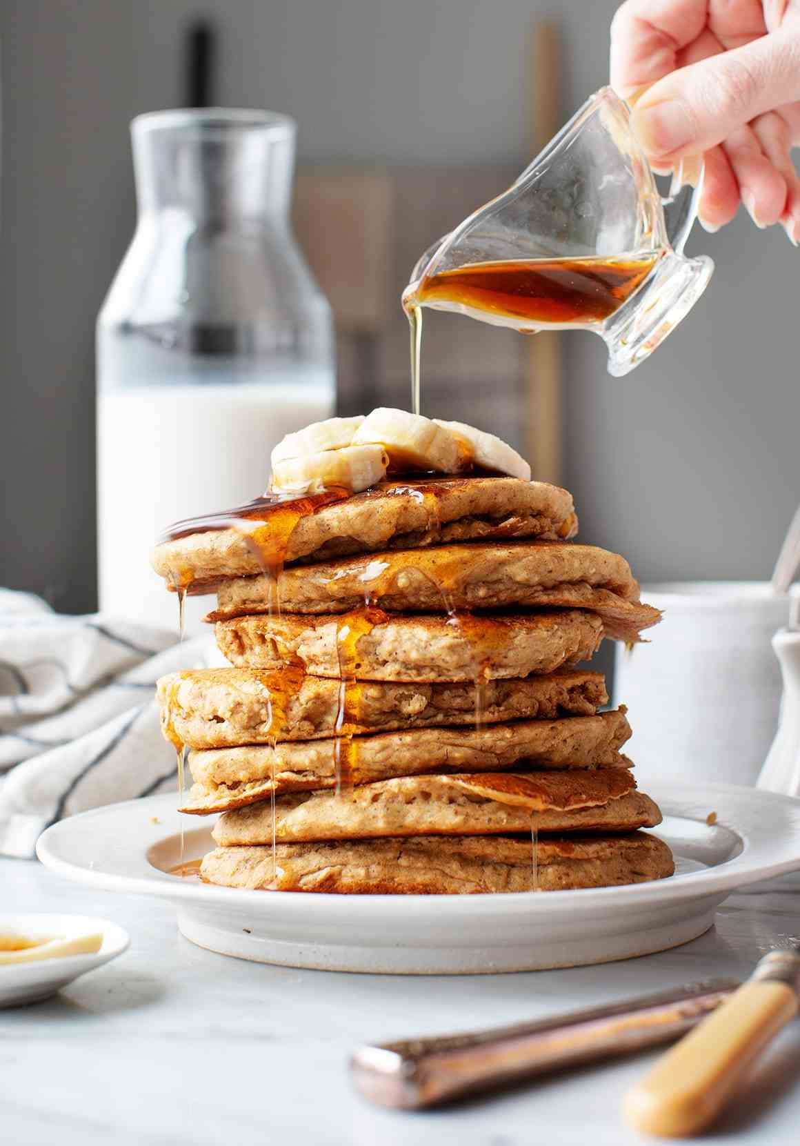 Chia Pfannkuchen vegan Rezept gesundes Frühstück Ideen