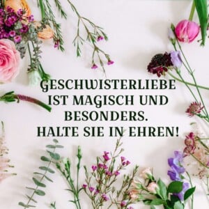 Geschwister Sprüche - Geschwisterliebe ist magisch und besonders