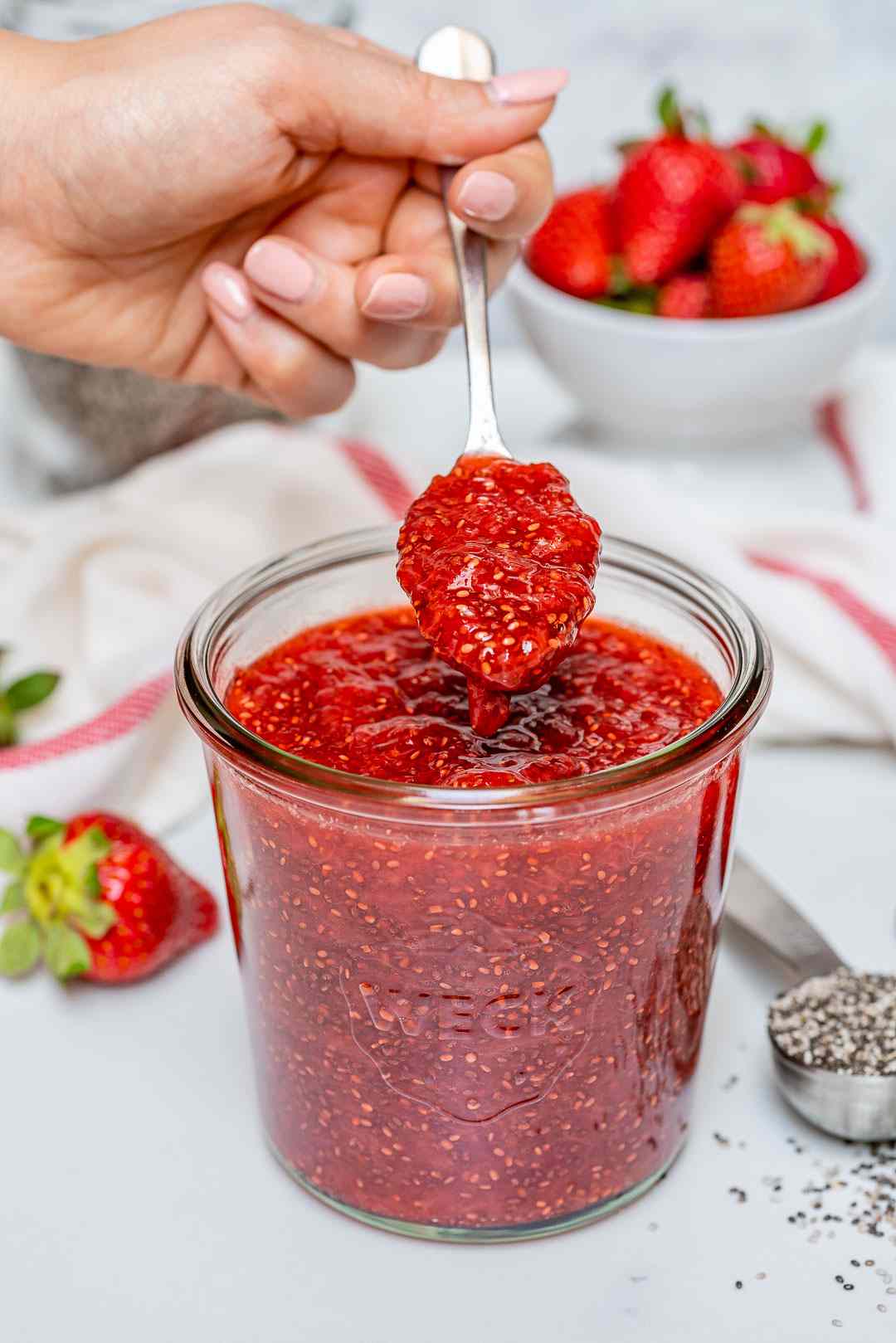 Low Carb Marmelade selber machen Erdbeermarmelade