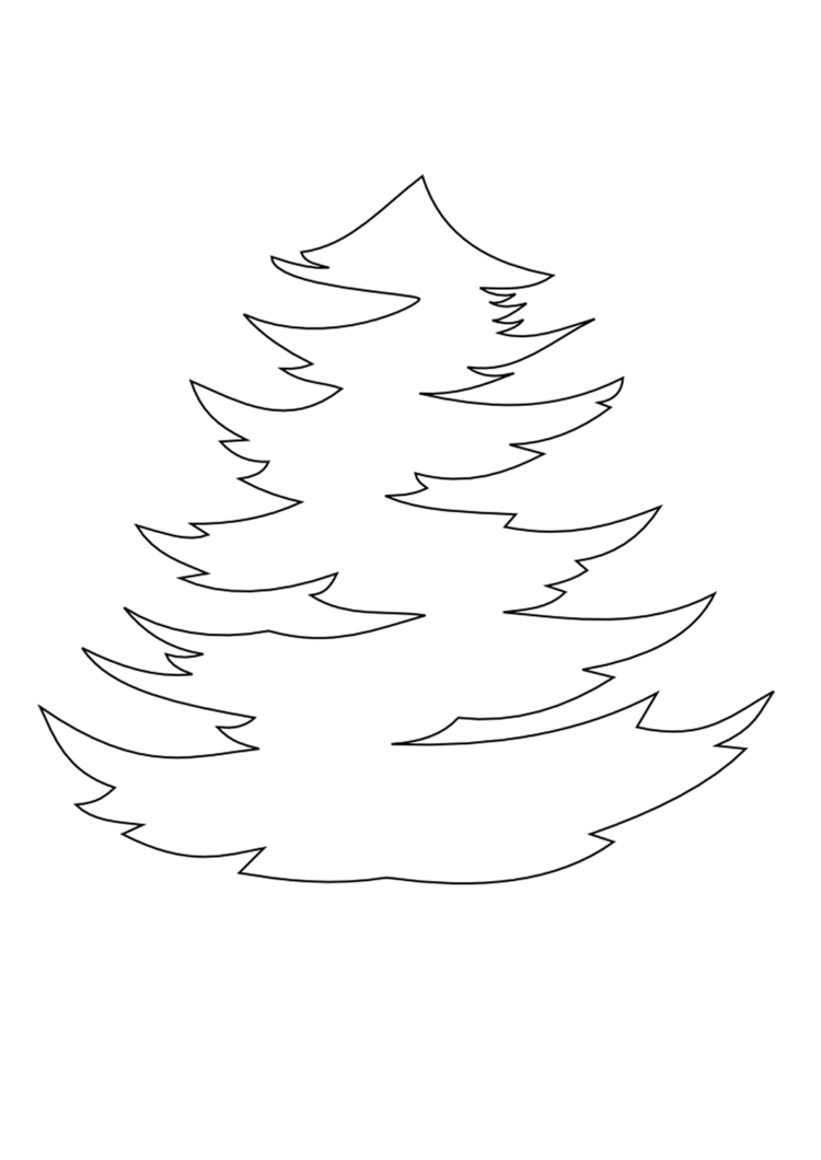 Mit Schnitzmesser Fensterbilder zu Weihnachten selber machen - Vorlage für einen Tannenbaum