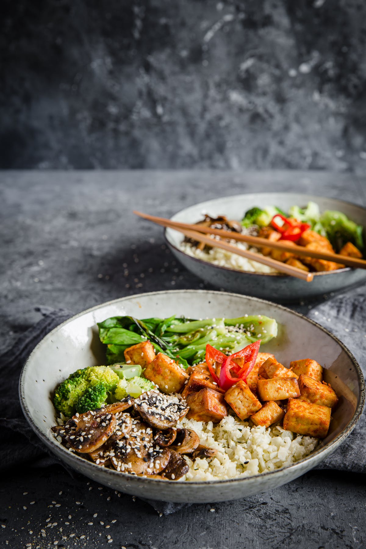 Rezepte kohlenhydratfrei Was kann man zum abendessen kochen Vegan Buddha Bowl mit Tofu