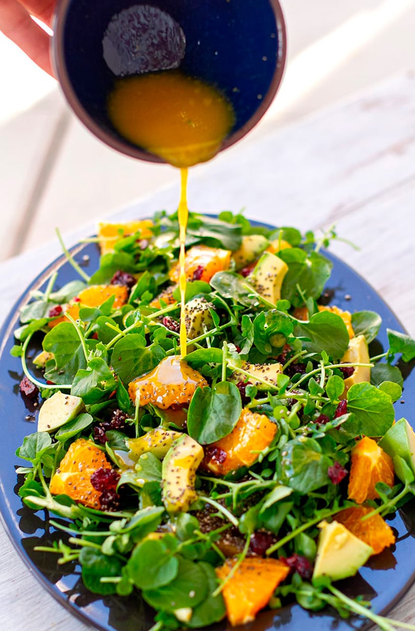 Salat Dressing Kalorienarm Schnelle Gerichte zum Abendessen gesund
