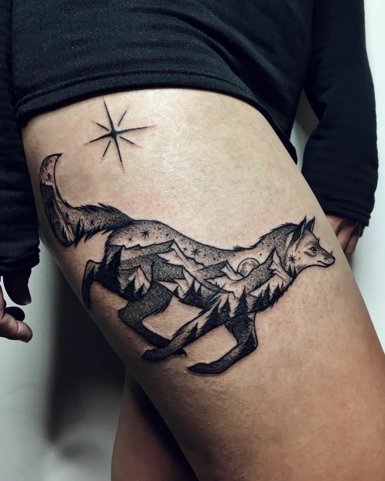 Tattoo Berge Bedeutung Wolf Tätowierung Motiv