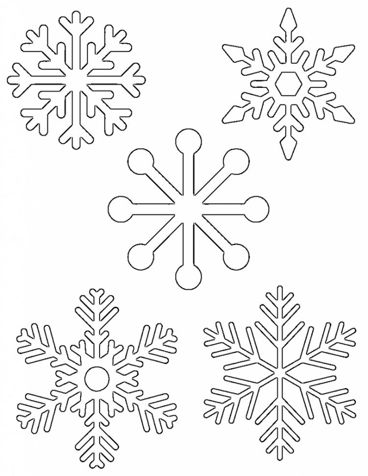 Vorlagen für verschiedene Arten von Schneeflocken