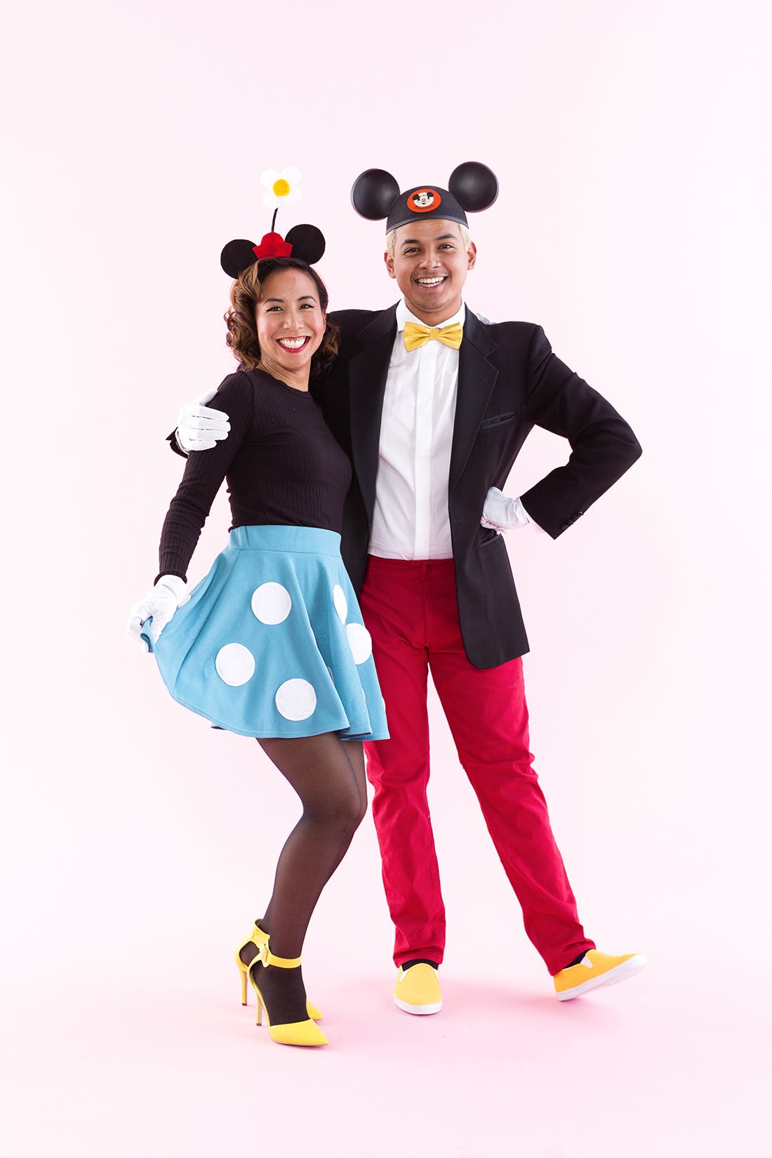 einfache Kostümideen für beste Freunde Mickey und Minnie Mouse Kostüm