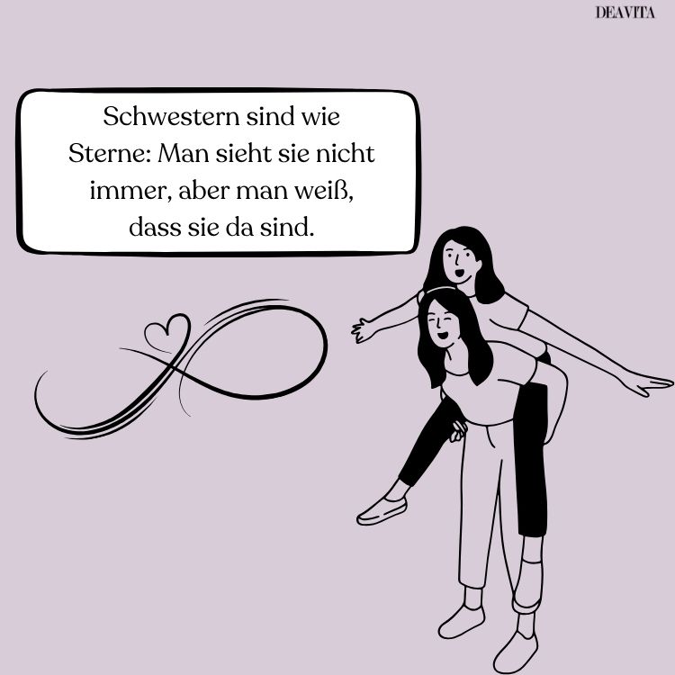 gescheister spruch schwestern wie sterne