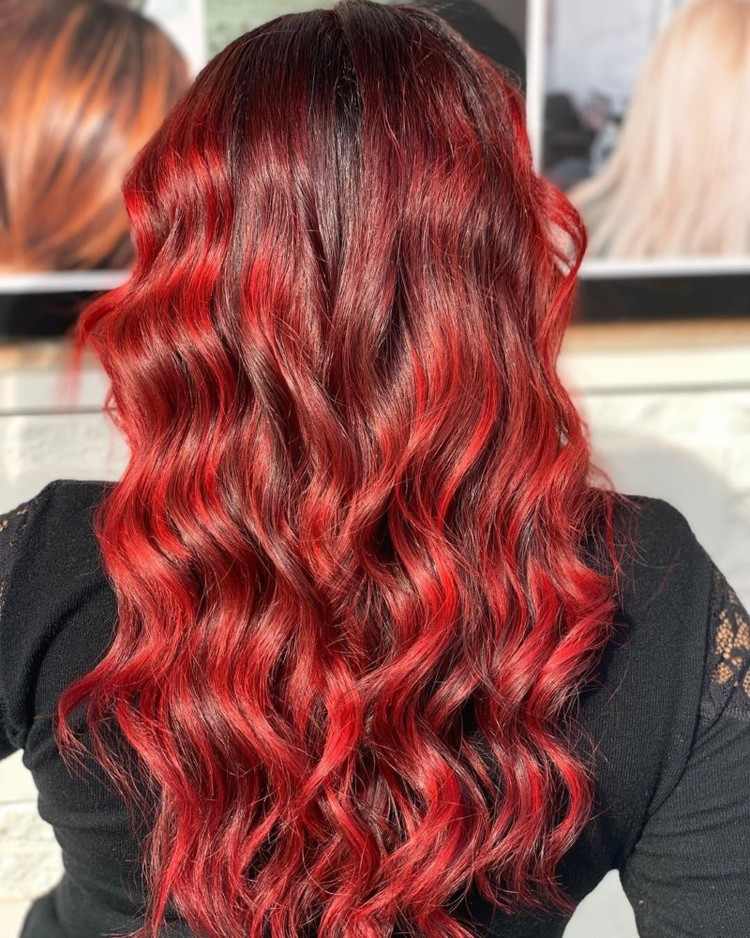 rote Haare pflegen balayage rot haarfarben 2020