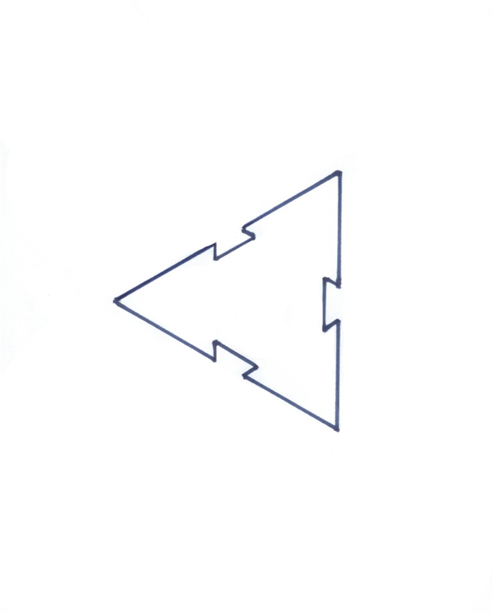 shablone eines dreiecks zum sterne basteln ohne kleben mit papier