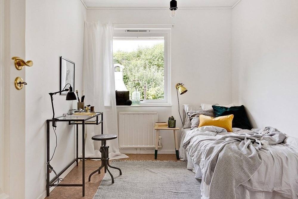 skandinavischer stil minimalismus mit korkboden schlafzimmer