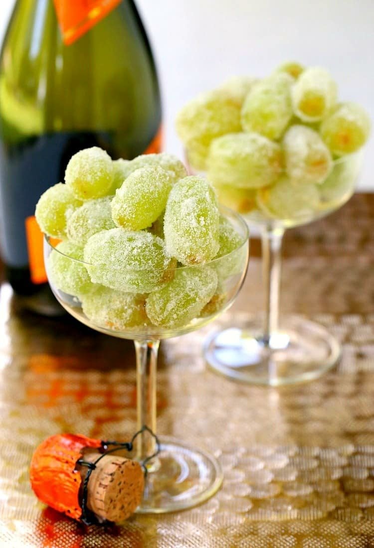 Gefrorene Weintrauben mit Sekt Rezept Vorspeisen Ideen mit Alkohol