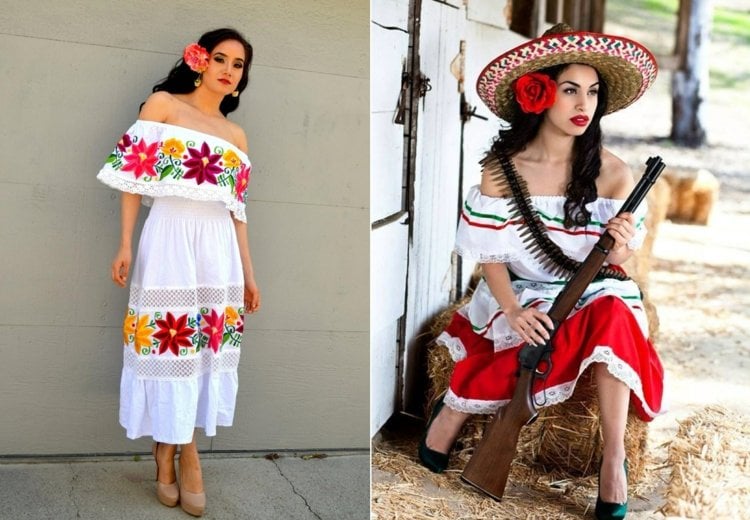 Mexikanerin als Karnevalskostüme selber machen - Einfache Ideen aus normaler Kleidung