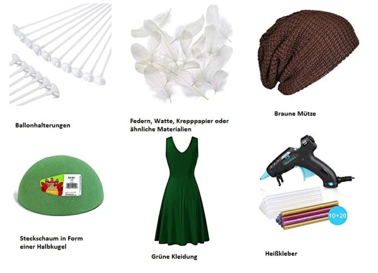 Pusteblume als Kostüm - Mögliche Materialien für die Faschingsverkleidung