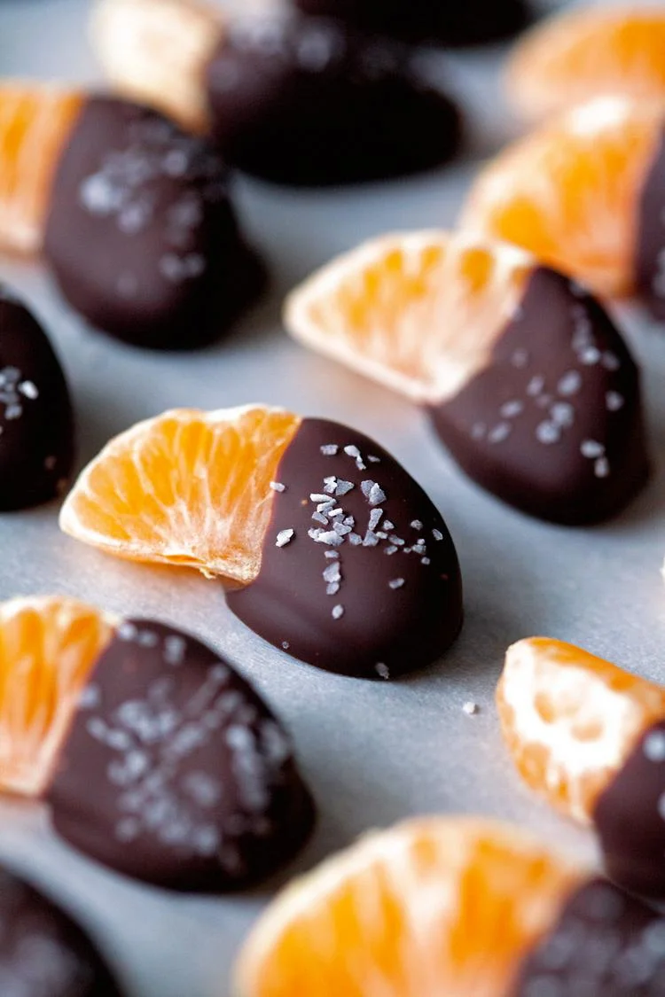 Schokoladen Mandarinen als Silvester Fingerfood